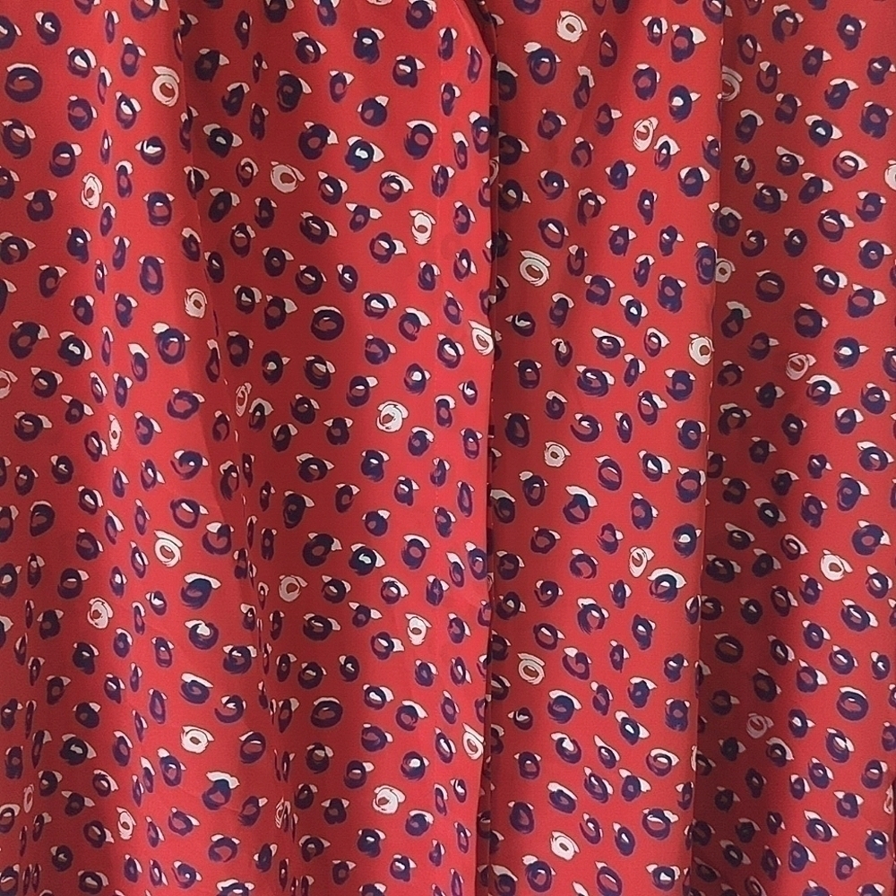EUC Vintage Pendleton Red&Blue Abstract Floral Blouse -L/XL see measurements - Picture 6 of 8